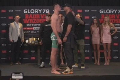 Polak i jego piękne zakończenie walki z Badrem Harim po spinie na ważeniu 