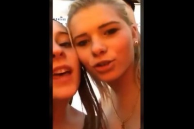 Dziewczyny chciały nagrać pozdrowienia. Nie spodziewały się takiego gościa 