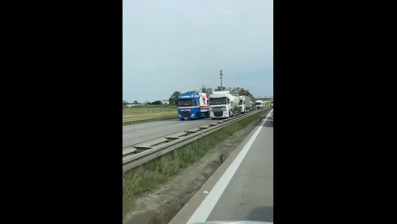 Dwóch szeryfów w TIRach zrobiło korek na autostradzie A4