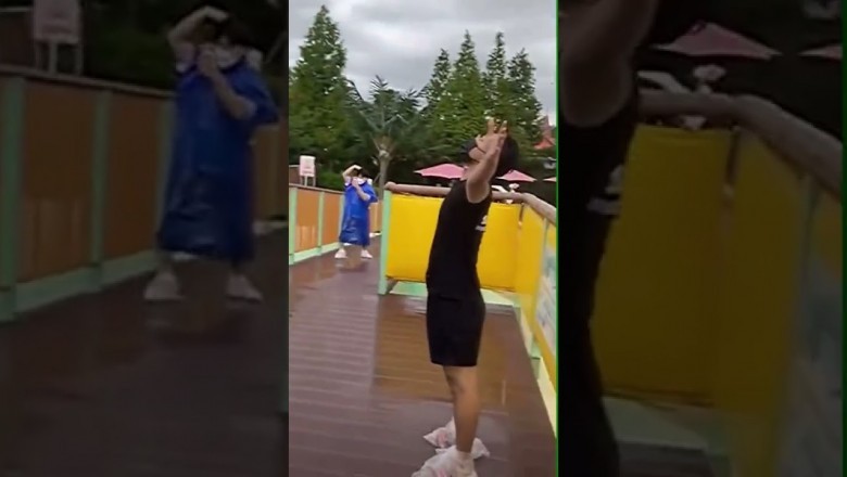 Cwaniak chciał się popisać w parku wodnym, ale coś mu nie pykło