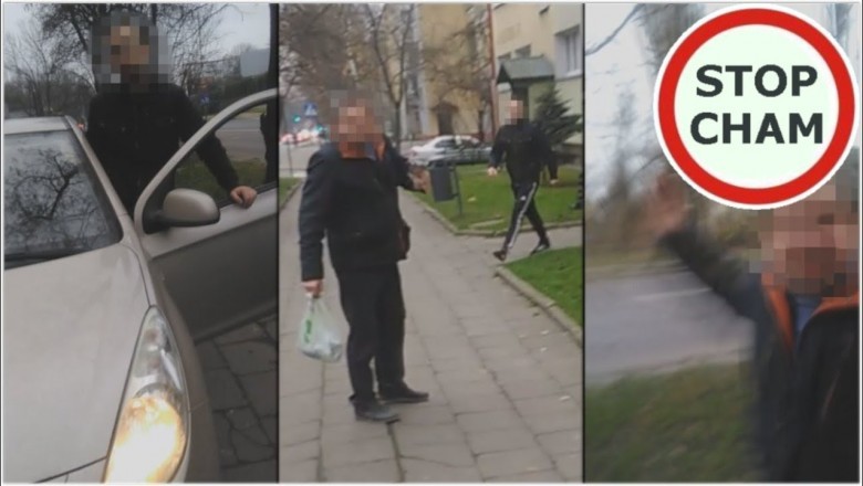 Jazda po chodniku zakończona awanturą - nagranie z Łodzi