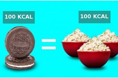 Tak  wygląda 100 kalorii na przykładzie popularnych produktów spożywczych