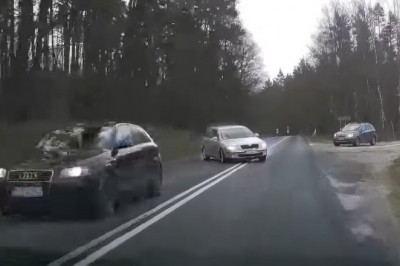  Wielkie szczęście i refleks kierowcy ratują przed czołówką ze Skodą
