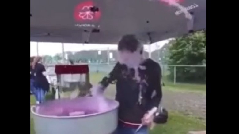 Kiedy dostałeś fuchę przy robieniu waty cukrowej na festynie