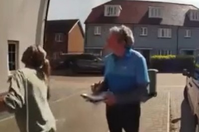 Właścicielka ratuje swojego psa, który wypadł przez okno