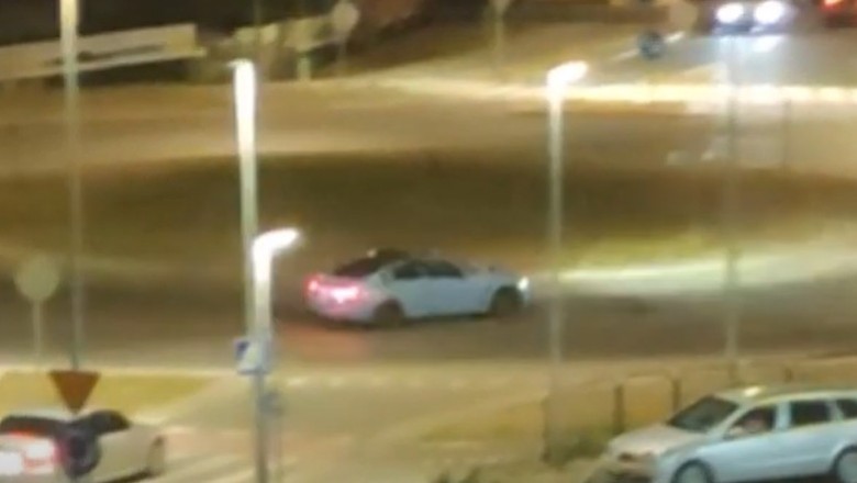 Drifty na rondzie zakończone wizytą policjantów drogówki - Gorzów