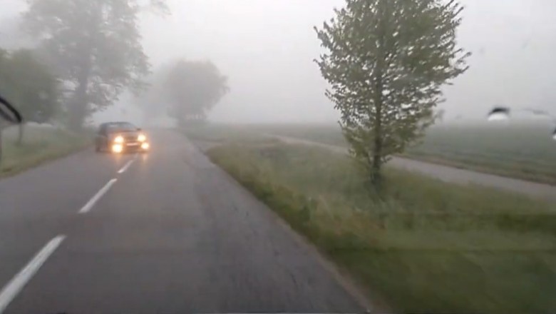 Nagranie z czołowego zderzenia VW z Audi w gminie Słupsk