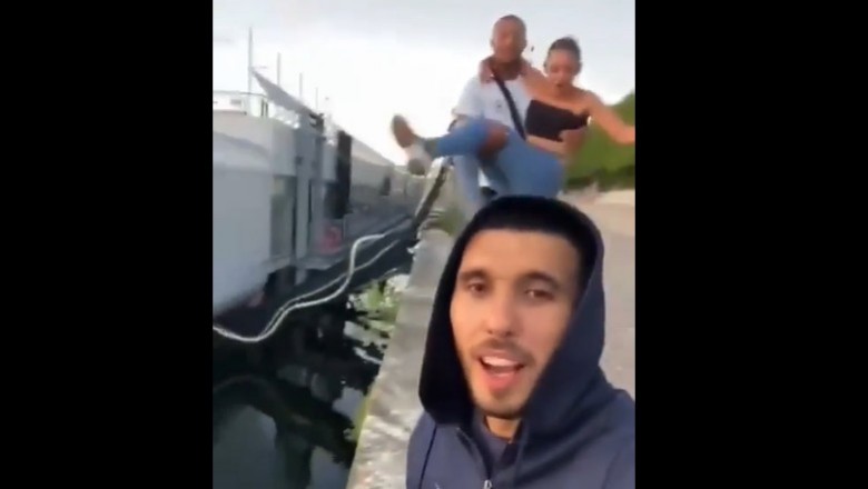 Chciał się popisać przed dziewczyną, ale mocno mu nie poszło