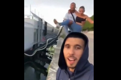 Chciał się popisać przed dziewczyną, ale mocno mu nie poszło 