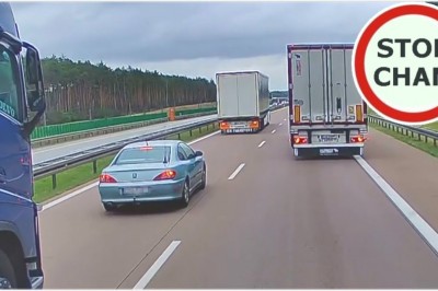 Szeryf w Peugeocie kontra cztery ciężarówki. Szybka kara
