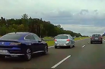 Nagranie z wypadku na S7. Policja szuka kierowcy VW