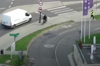 Policyjny dron wyłapywał rowerzystów łamiących przepisy 