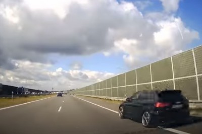 O mało nie potrącił pieszych na autostradzie A2