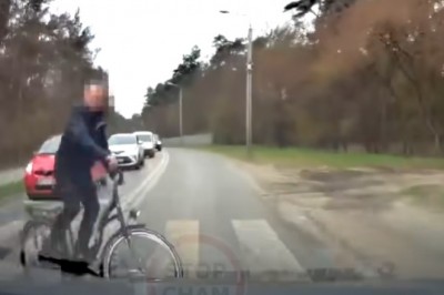 Wjechał w rowerzystę na ścieżce rowerowej - ku przestrodze