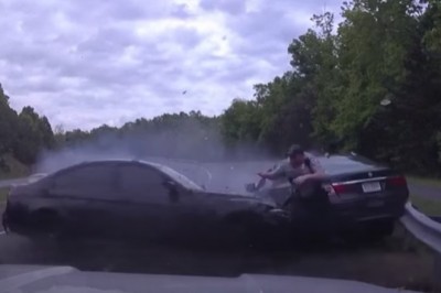 Pędzące BMW vs policjant, który w ostatniej chwili oszukał przeznaczenie