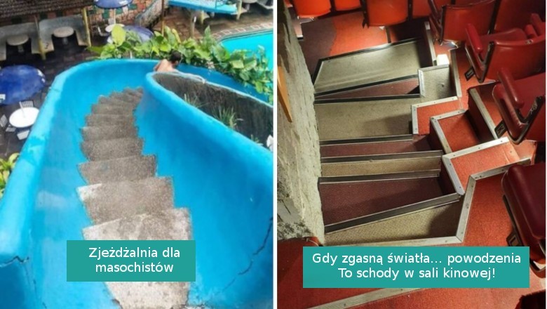 16 niedorzecznie zaprojektowanych schodów, które stanowią zagrożenie dla życia i zdrowia