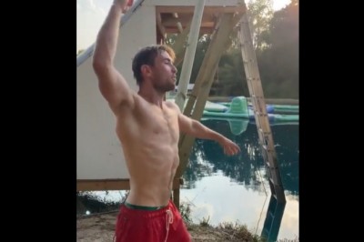 Hardcorowy skok na kole do wody, który się nie udał