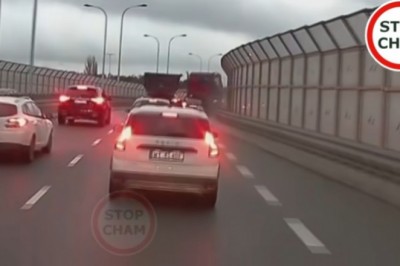 Mistrzowi wyprzedzania skończył się pas więc skasował Mercedesa