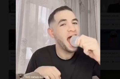 Chciał sprawdzić czy można wsadzić żarówkę do ust