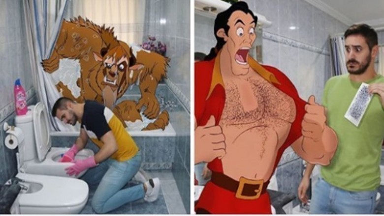 Internauta przerabia swoje zdjęcia, dodając do nich postacie z Disneya łącząc różne światy