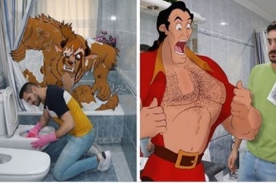 Internauta przerabia swoje zdjęcia, dodając do nich postacie z Disneya łącząc różne światy