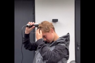 Młody odwalił konkretny numer z maszynką do strzyżenia