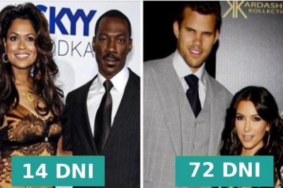 15 hollywoodzkich małżeństw z najkrótszym stażem. Oni nie byli sobie pisani