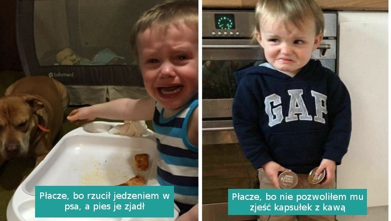 15 najbardziej niedorzecznych i najzabawniejszych powodów płaczu małych dzieci