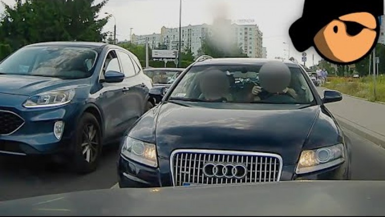 Cwaniak z Audi szybko pożałował tego co zrobił. Nie chciało mu się czekać [NAGRANIE]