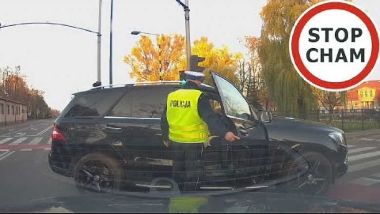 Cwaniak z Mercedesa kontra policja. Szybko pożałował [NAGRANIE]