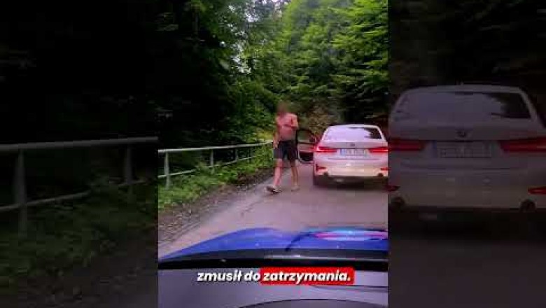 Suchoklatesy z BMW wyskoczyły z łapami do gościa w Skodzie. Nagranie z kamery