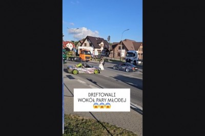 Driftowali wokół młodej pary teraz poszukuje ich policja. Nagrania trafiły do internetu