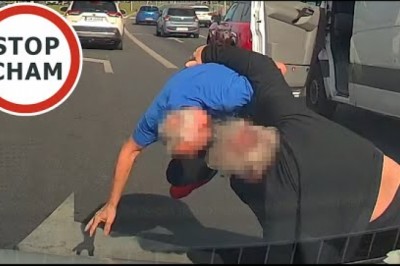 Bójka na światłach w Szczecinie. Dwóch kierowców dało popis „kultury” na drodze - nagranie z wideorejestratora