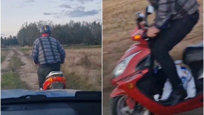 Policyjny pościg za pijanym „kaskaderem” na skuterze. Nagranie Lubuskiej Policji