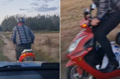 Policyjny pościg za pijanym „kaskaderem” na skuterze. Nagranie Lubuskiej Policji