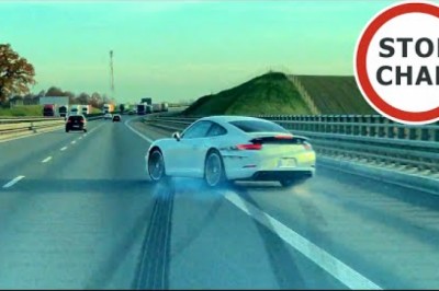 „Za dużo mocy, za mało rozumu?” Poślizg i uderzenie w bariery Porsche na autostradzie A1