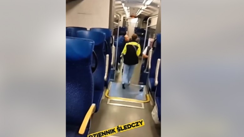 Opublikowano nagranie awantury w pociągu. Pasażerka z Ukrainy wyciągnęła nóż, obezwładnił ją mężczyzna z walizką