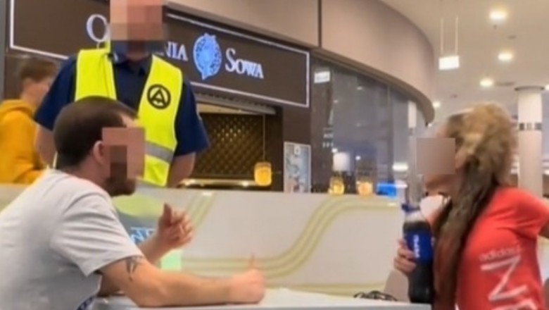 „Spi@#dalaj bo naplułeś nam do żarcia” Nagranie awantury pary z ochroniarzem w poznańskiej galerii