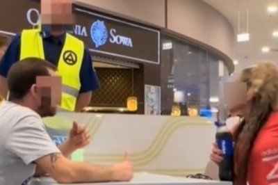 „Spi@#dalaj bo naplułeś nam do żarcia” Nagranie awantury pary z ochroniarzem w poznańskiej galerii