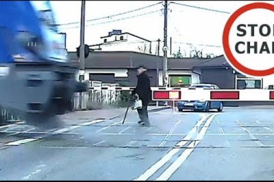 Staruszek oszukał przeznaczenie. Opublikowano nagranie z przejazdu w Duczkach