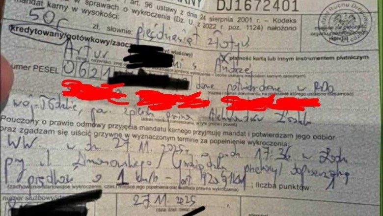 Dostał mandat za przekroczenie prędkości o 1 km/h. Zdjęcie mandatu robi furorę w internecie