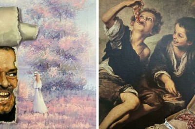 Malując klasyczne obrazy dodali coś niezwykłego, tworząc unikatowe dzieła sztuki
