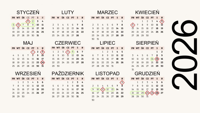 42 dni wolnego w 2026 roku? Da się to ułożyć z 12 dni urlopu