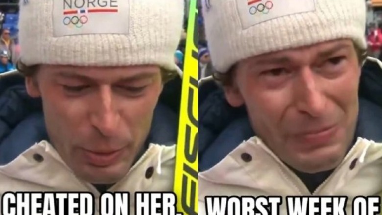 Norweski biathlonista przyznał w wywiadzie, że zdradził partnerkę po czym zalał się łzami