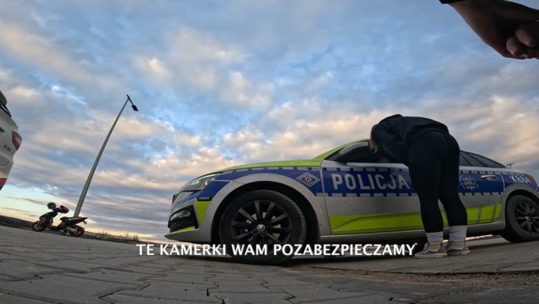„Te kamerki Wam pozabezpieczamy” Youtuberka kontra patrol drogówki