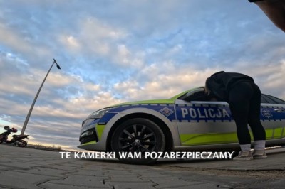 „Te kamerki Wam pozabezpieczamy” Youtuberka kontra patrol drogówki