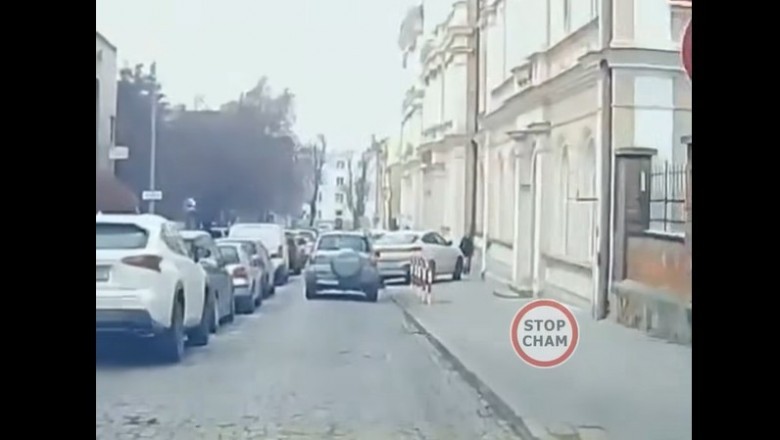 BMW wjechało na chodnik prosto na dziecko. Świadek zareagował, kierowca zaczął się odgrażać