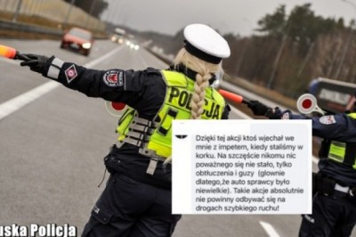 Lubuska policja pochwaliła się zablokowaniem S3 aby sprawdzać trzeźwość. Doszło do kolizji i jeszcze większych utrudnień
