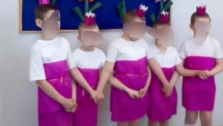 Burza po nagraniu z przedszkola integracyjnego w Łomży. Chłopcy wystąpili w sukienkach, a film trafił do sieci bez zakrycia twarzy