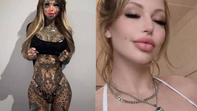 „Najbardziej wytatuowana kobieta” chciała usunąć tatuaże ale przeraziło ją jak by wyglądała bez nich